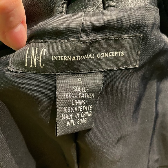 Vintage Soft Leather Blazer One button Collar Pockets Crop Moto work rave Fit - Picture 7 of 7